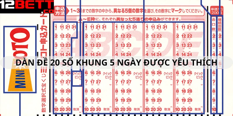 Dàn đề 20 số khung 5 ngày được nhiều lô thủ yêu thích